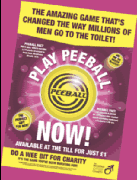 Play Peeball Now retail poster — available at the till for just £1, do a wee bit for charity